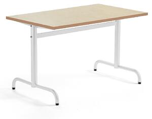 AJ Produkty Stůl PLURAL, 1600x700x720 mm, linoleum, béžová, bílá
