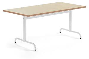 AJ Produkty Stůl PLURAL, 1400x800x720 mm, linoleum, béžová, bílá