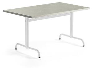 AJ Produkty Stůl PLURAL, 1200x800x720 mm, linoleum, šedá, bílá
