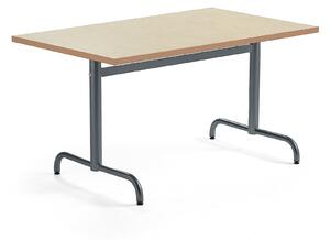 AJ Produkty Stůl PLURAL, 1200x800x720 mm, linoleum, béžová, antracitově šedá