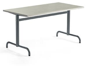 AJ Produkty Stůl PLURAL, 1400x700x720 mm, linoleum, šedá, antracitově šedá