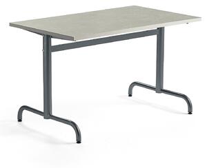 AJ Produkty Stůl PLURAL, 1200x700x720 mm, linoleum, šedá, antracitově šedá