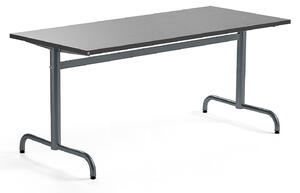 AJ Produkty Stůl PLURAL, 1600x700x720 mm, linoleum, tmavě šedá, antracitově šedá