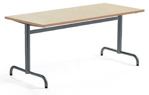 AJ Produkty Stůl PLURAL, 1600x700x720 mm, linoleum, béžová, antracitově šedá