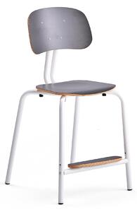 AJ Produkty Školní židle YNGVE, 4 nohy, výška 520 mm, bílá/antracitově šedá