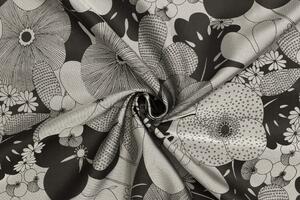 Podšívka viskóza | polyester - Květinový vzor