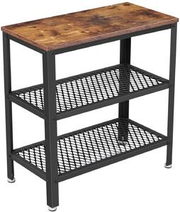VASAGLE Odkládací stolek Industry, hnědá/černá, 60x30x60 cm