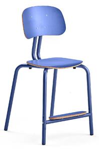 AJ Produkty Školní židle YNGVE, 4 nohy, výška 520 mm, tmavě modrá/modrá