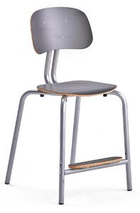 AJ Produkty Školní židle YNGVE, 4 nohy, výška 520 mm, stříbrná/antracitově šedá