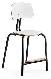 AJ Produkty Školní židle YNGVE, 4 nohy, výška 520 mm, antracitově šedá/bílá