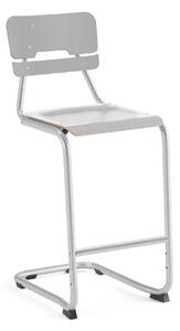 AJ Produkty Školní židle LEGERE I, výška 650 mm, stříbrná, šedá