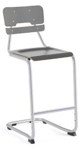 AJ Produkty Školní židle LEGERE I, výška 650 mm, stříbrná, antracitově šedá
