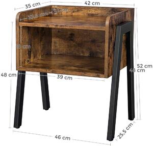 VASAGLE Odkládací stolek Industry - 42x35x52 cm