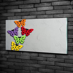 Foto obraz sklo tvrzené Barevní motýli osh-128188702