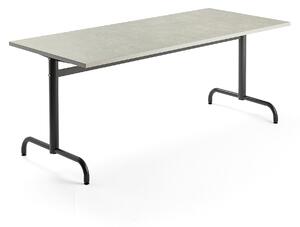 AJ Produkty Stůl PLURAL, 1800x800x720 mm, linoleum, šedá, antracitově šedá