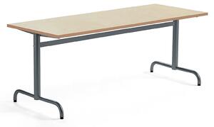 AJ Produkty Stůl PLURAL, 1800x700x720 mm, linoleum, béžová, antracitově šedá
