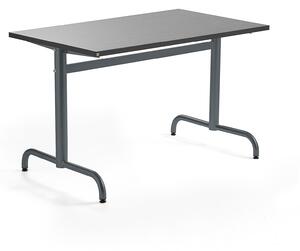 AJ Produkty Stůl PLURAL, 1200x700x720 mm, linoleum, tmavě šedá, antracitově šedá