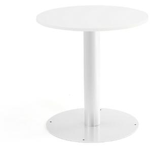 AJ Produkty Kulatý stůl ALVA, Ø700x720 mm, bílá, bílá