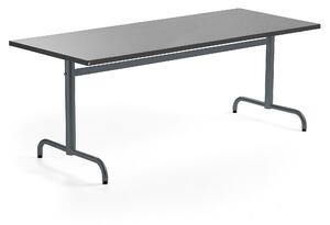 AJ Produkty Stůl PLURAL, 1800x800x720 mm, linoleum, tmavě šedá, antracitově šedá