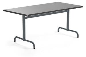 AJ Produkty Stůl PLURAL, 1400x800x720 mm, linoleum, tmavě šedá, antracitově šedá
