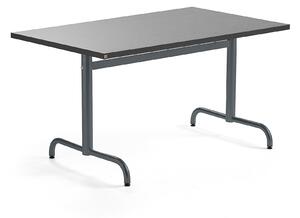 AJ Produkty Stůl PLURAL, 1200x800x720 mm, linoleum, tmavě šedá, antracitově šedá