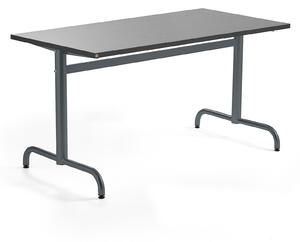 AJ Produkty Stůl PLURAL, 1400x700x720 mm, linoleum, tmavě šedá, antracitově šedá