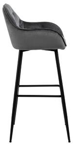 FLHF Barová židle Silvana, šedá/černá