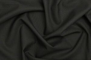Kostýmová vlna směsová elastická - Černá se vzorem kostky