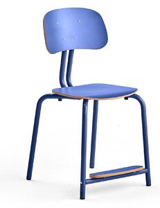 AJ Produkty Školní židle YNGVE, 4 nohy, výška 500 mm, tmavě modrá/modrá