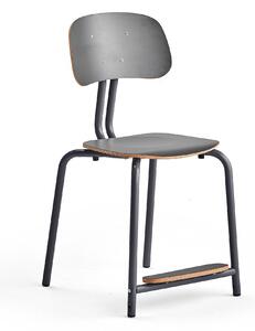 AJ Produkty Školní židle YNGVE, 4 nohy, výška 500 mm, antracitově šedá