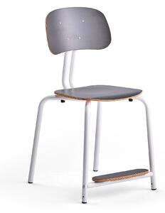 AJ Produkty Školní židle YNGVE, 4 nohy, výška 500 mm, bílá/antracitově šedá