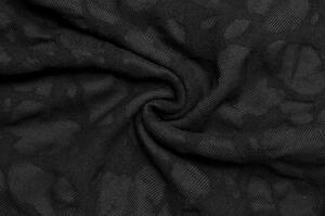 Vlna kabátová - Černá se vzorem