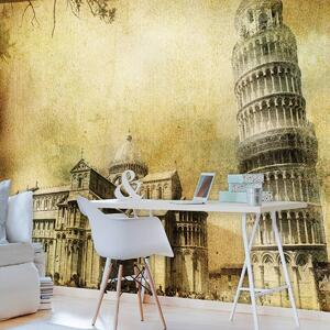 Fototapeta - Vintage Art Pisa City Urban (152,5x104 cm)