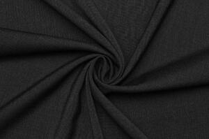 Kostýmová vlna směsová elastická - Černá antracit s jemným melírem