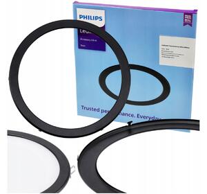 PHILIPS Kulatý černý rám 200mm pro panely 226,5mm 19W - dekorativní