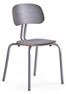 AJ Produkty Školní židle YNGVE, 4 nohy, výška 460 mm, stříbrná/antracitově šedá