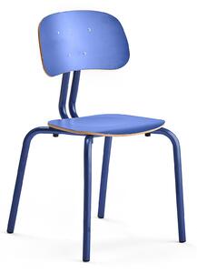 AJ Produkty Školní židle YNGVE, 4 nohy, výška 460 mm, tmavě modrá/modrá