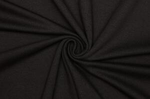 French terry teplákovina bavlněná - Černá 180 cm šíře