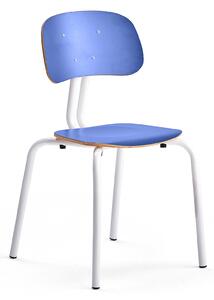 AJ Produkty Školní židle YNGVE, 4 nohy, výška 460 mm, bílá/modrá