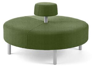 AJ Produkty Kulatá sedačka DOT, kruhové opěradlo, Ø 1300 mm, potah Medley, mechově zelená
