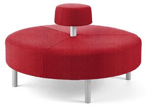 AJ Produkty Kulatá sedačka DOT, kruhové opěradlo, Ø 1300 mm, potah Medley, červená