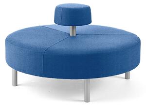 AJ Produkty Kulatá sedačka DOT, kruhové opěradlo, Ø 1300 mm, potah Medley, blankytně modrá