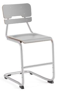 AJ Produkty Školní židle LEGERE I, výška 500 mm, stříbrná, šedá