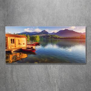 Foto obraz sklo tvrzené Jezero v horách osh-132044715