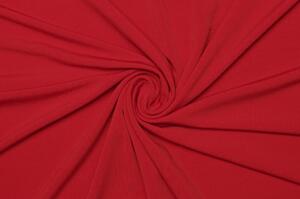 Úplet polyester elastický tenký - Červený