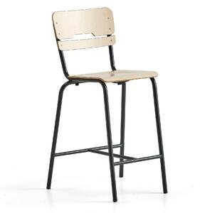 AJ Produkty Školní židle SCIENTIA, sedák 360x360 mm, výška 650 mm, antracitová/bříza