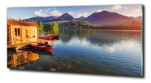 Foto obraz sklo tvrzené Jezero v horách osh-132044715