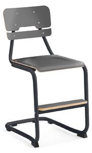 AJ Produkty Školní židle LEGERE III, výška 500 mm, antracitově šedá, antracitově šedá