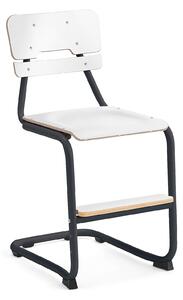 AJ Produkty Školní židle LEGERE III, výška 500 mm, antracitově šedá, bílá