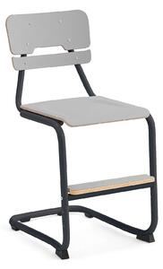 AJ Produkty Školní židle LEGERE III, výška 500 mm, antracitově šedá, šedá